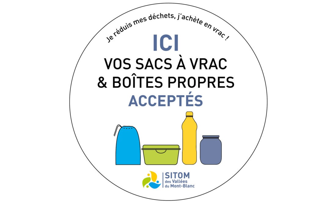 Autocollant pour le vrac et emballages réutilisables